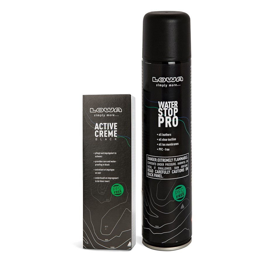 Black Lowa LOWA Combo Pack Active Cream/Water Stop Black